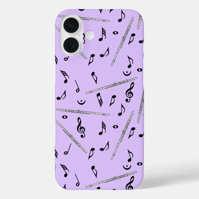 Flute Music Note Pattern Case-Mate iPhone Case (Back)