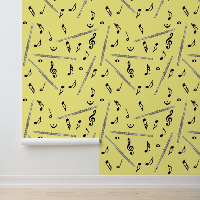 Flute Music Note Pattern Wallpaper (Application)