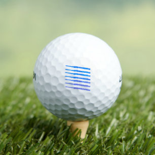 Flute Music Pattern Blue Ombre Golf Balls