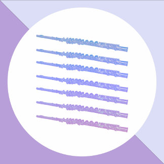 Flute Music Pink Purple Blue Classic Round Sticker