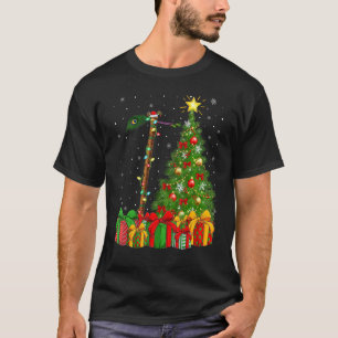Flute Music Xmas Holiday Santa Flute Christmas Tr T-Shirt