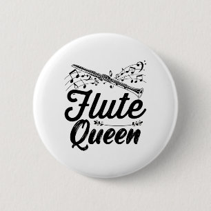 Flute Musical Instrument   Flutist Gift Idea 6 Cm Round Badge