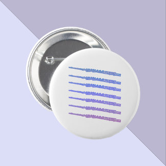Flute Musical Instrument Pink Purple Blue 6 Cm Round Badge