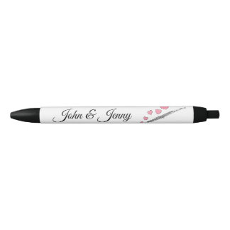 Flute Musician Custom Wedding Favour Gift Black Ink Pen