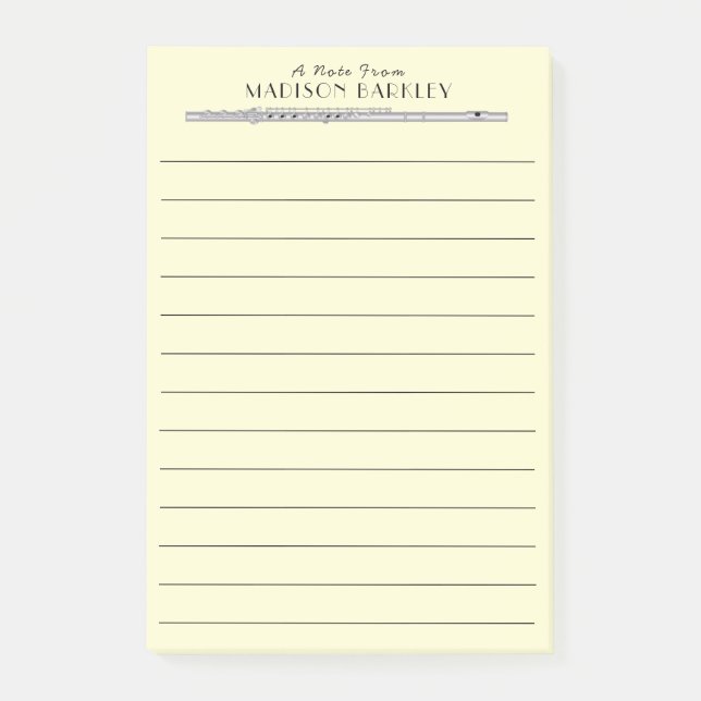 Flute Musician Music Teacher Band Post-it Notes (Front)