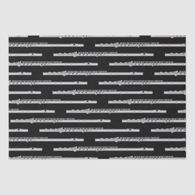 Flute Musician Music Teacher Band Tissue Paper (Front)