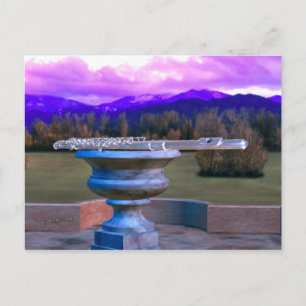 Flute on Marble Vase 2c Postcard