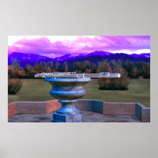 Flute on Marble Vase 2c Poster