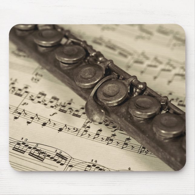 Flute on music mouse pad (Front)