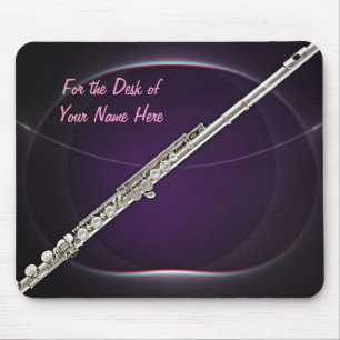 Flute On Purple Mouse Pad