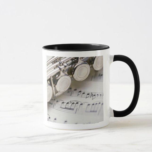 Flute on Sheet Music Mug (Right)