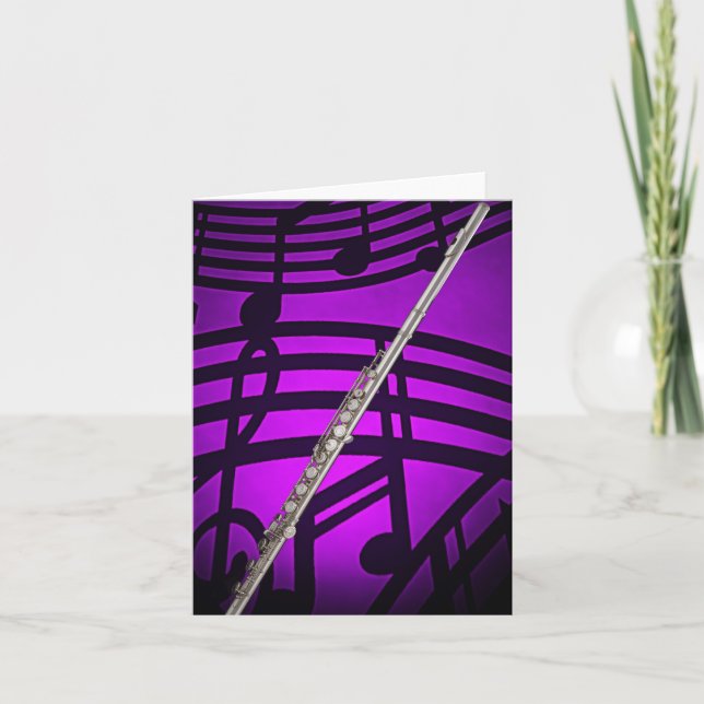 Flute or Flautist Greeting card or Note Card (Front)