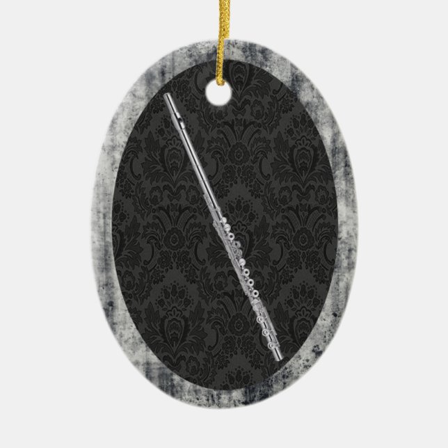 Flute Oval Ornament Pendant (Front)