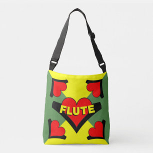 Flute Over Heart Crossbody Bag