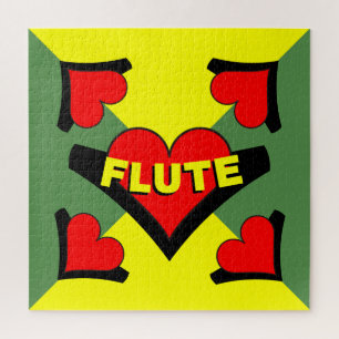 Flute Over Heart Jigsaw Puzzle