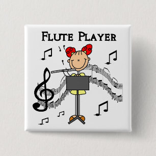 Flute Player Button