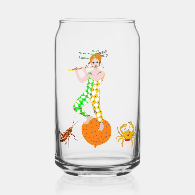 Flute player  can glass (Back)
