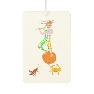 Flute player car air freshener