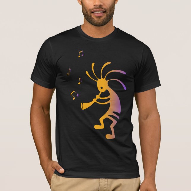 Flute Player Music Kokopelli T-Shirt (Front)