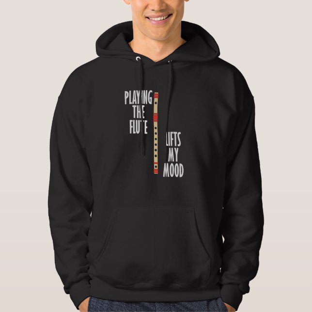 Flute Player Orchestra Musician Flutist Classical  Hoodie (Front)