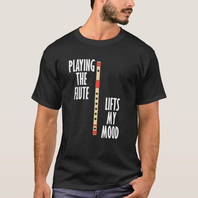 Flute Player Orchestra Musician Flutist Classical  T-Shirt (Front)