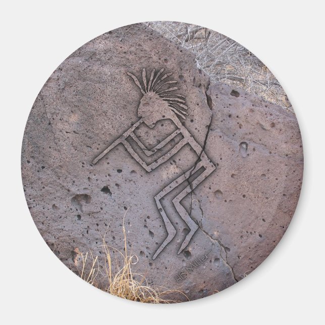 Flute Player Petroglyph Magnet (Front)