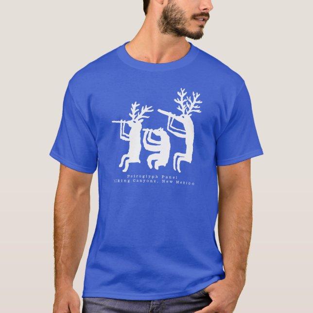 Flute Player Petroglyph T-Shirt (Front)