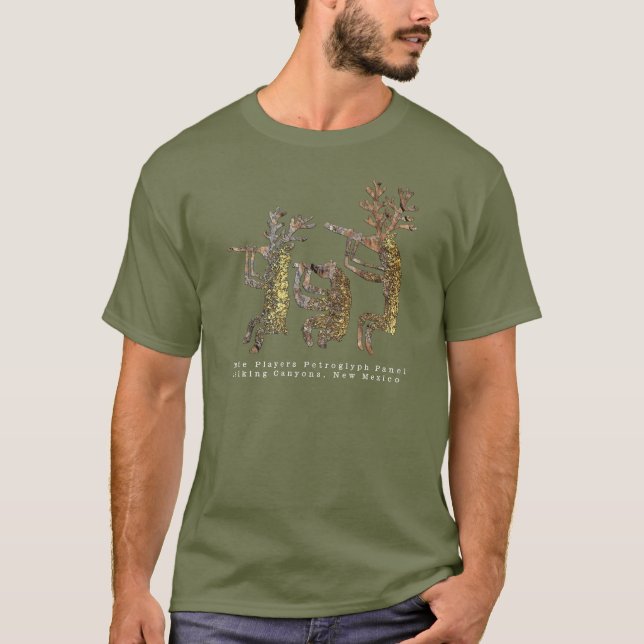 Flute Player Petroglyph T-Shirt (Front)