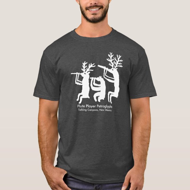 Flute Player Petroglyph T-Shirt (Front)