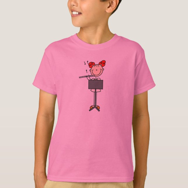Flute Player Stick Figure Shirt (Front)