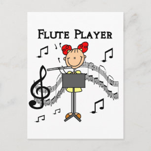 Flute Player T-shirts and Gifts Postcard