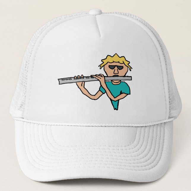 Flute Player Trucker Hat (Front)