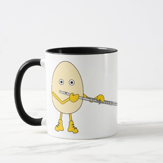 Flute Playing Egghead Mug (Left)