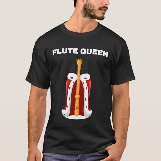 Flute Queen Girls Flute  Womens Flute T-Shirt (Front)