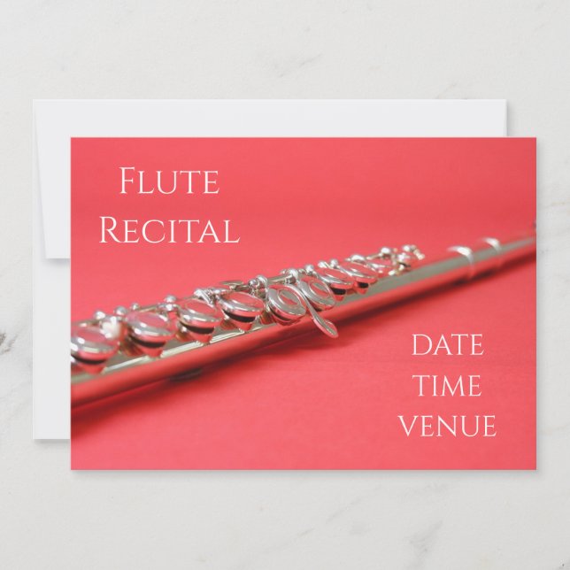 Flute Recital elegant concert performance Invitation (Front)