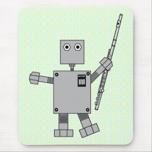 Flute Robot Mouse Pad