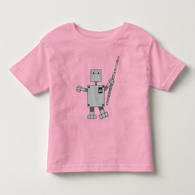 Flute Robot Toddler T-Shirt (Front)