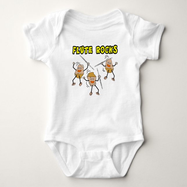Flute Rocks Baby Bodysuit (Front)