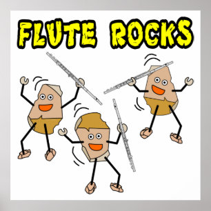 Flute Rocks Poster