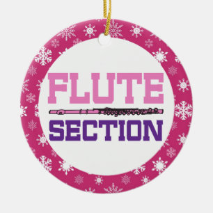 Flute Section Band Music Christmas Ornament Gift