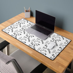 Flute Spiral Text Desk Mat