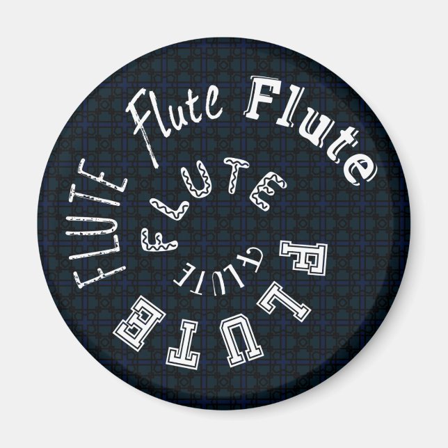 Flute Spiral Text Magnet (Front)