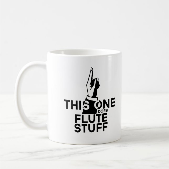 Flute Stuff - Funny Flute Music Coffee Mug (Left)