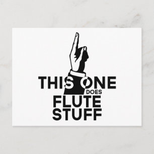 Flute Stuff - Funny Flute Music Postcard