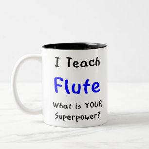 flute teach Two-Tone coffee mug