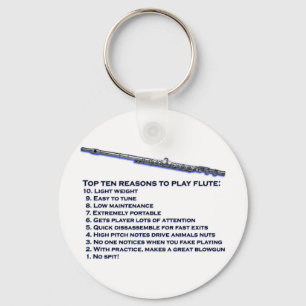 Flute Top 10 Key Ring