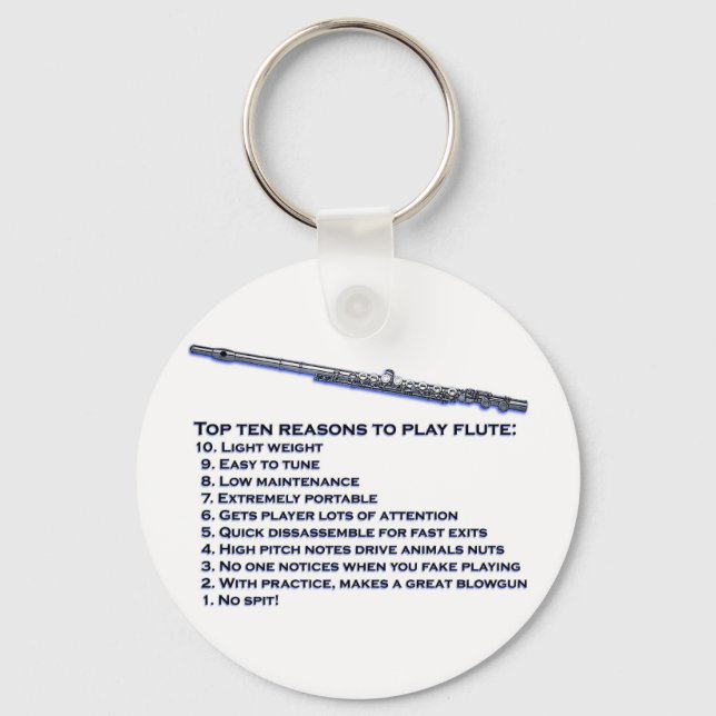 Flute Top 10 Key Ring (Front)
