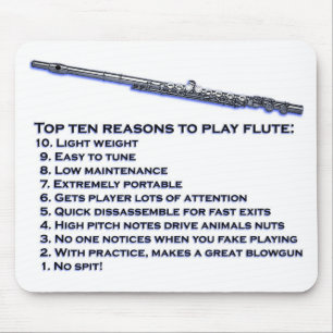 Flute Top 10 Mouse Pad