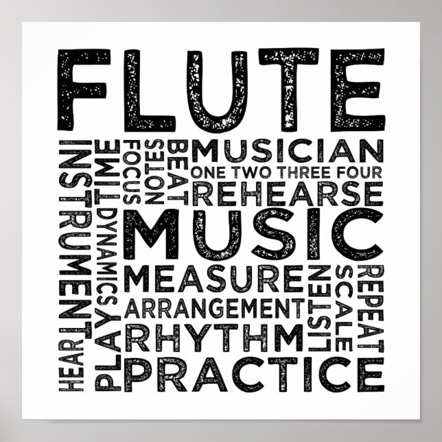 Flute Typography Poster (Front)