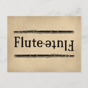 Flute Vintage Postcard